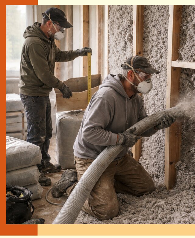 Утепление таунхауса эковатой в Фурманове для максимально теплых стен