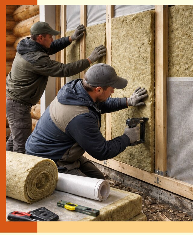 Утепление бревенчатого дома под ключ в Фурманове