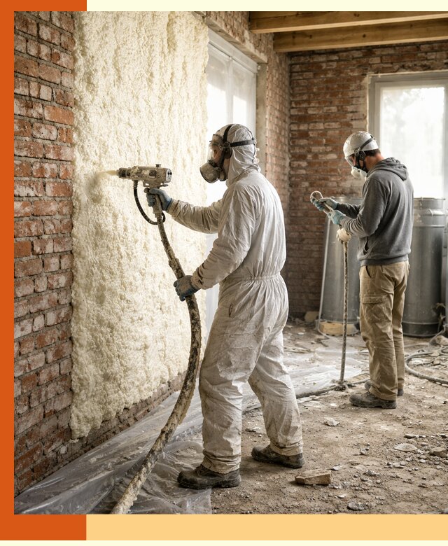 Утепление кирпичного дома пенополиуретаном в Фурманове