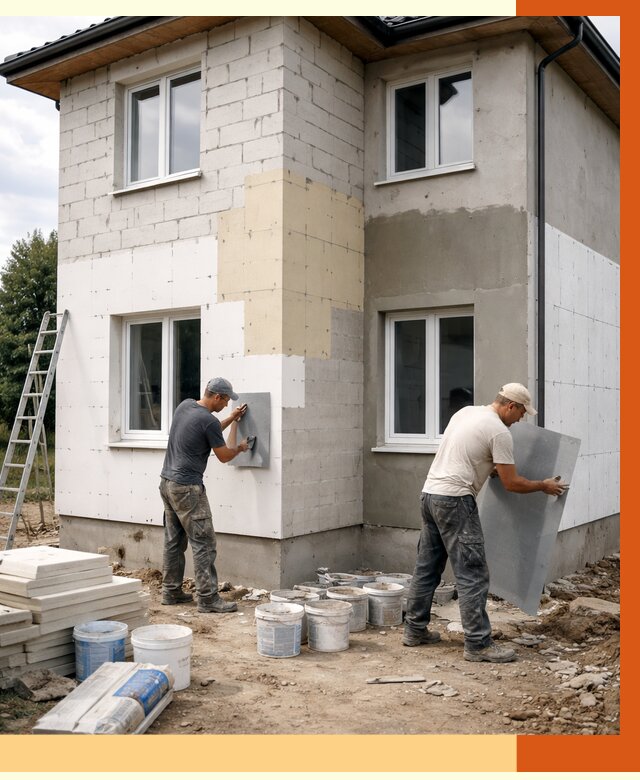 Утепление дома из газобетона в Фурманове от 4279 руб./м² — заказать у ТепломастерФрв