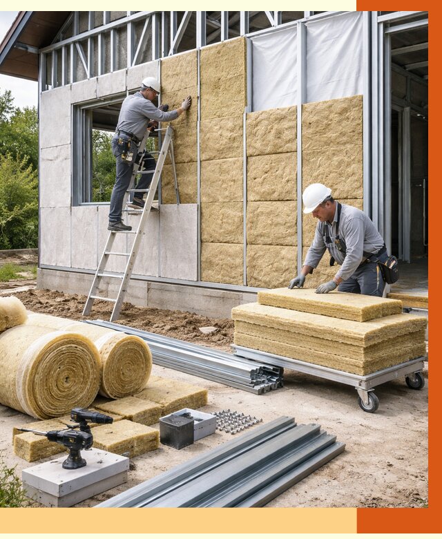 Утепление дома из ЛСТК в Фурманове от 5298 руб./м² — профессионально | ТепломастерФрв