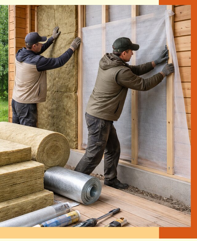 Утепление дома из двойного бруса в Фурманове от 4890 руб./м² — ТепломастерФрв под ключ