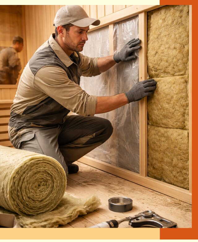 Утепление сауны изнутри в Фурманове от 6622 руб. за м2 | ППУ, под ключ — ТепломастерФрв