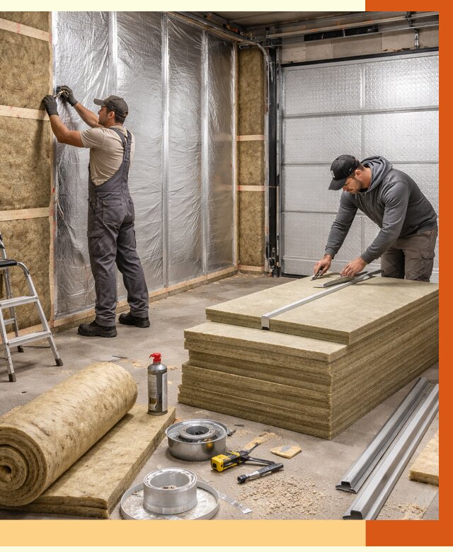 Утепление гаража в Фурманове от 4585 руб/м2 — комплексное утепление ворот и стен | ТепломастерФрв