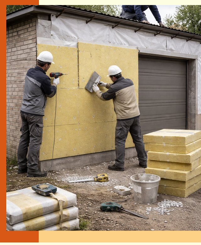 Утепление гаража снаружи в Фурманове качественно и надёжно