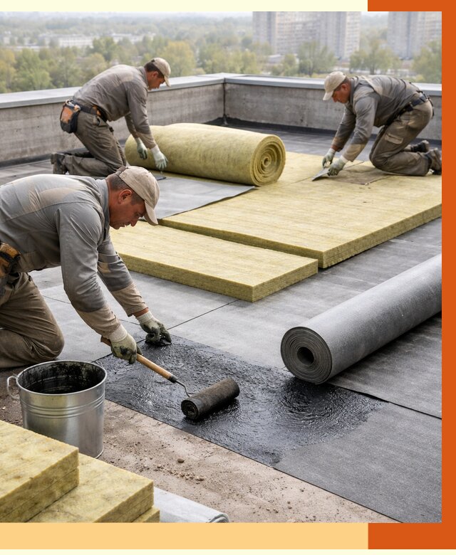 Утепление плоской крыши в Фурманове от 7335 руб./м2 под ключ | ТепломастерФрв