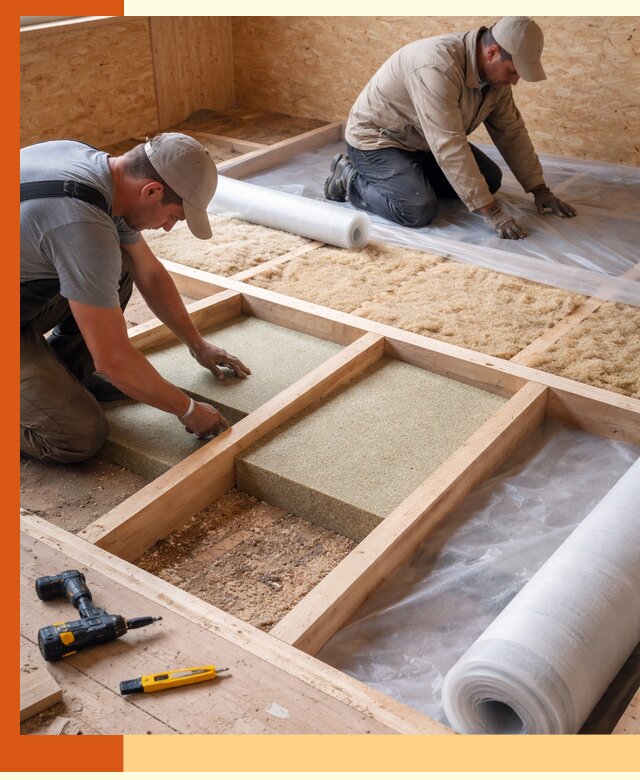 Профессиональное утепление деревянного пола в Фурманове