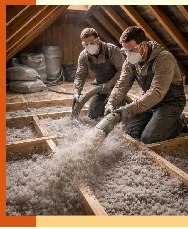 Утепление чердака эковатой в Фурманове — быстро и надёжно