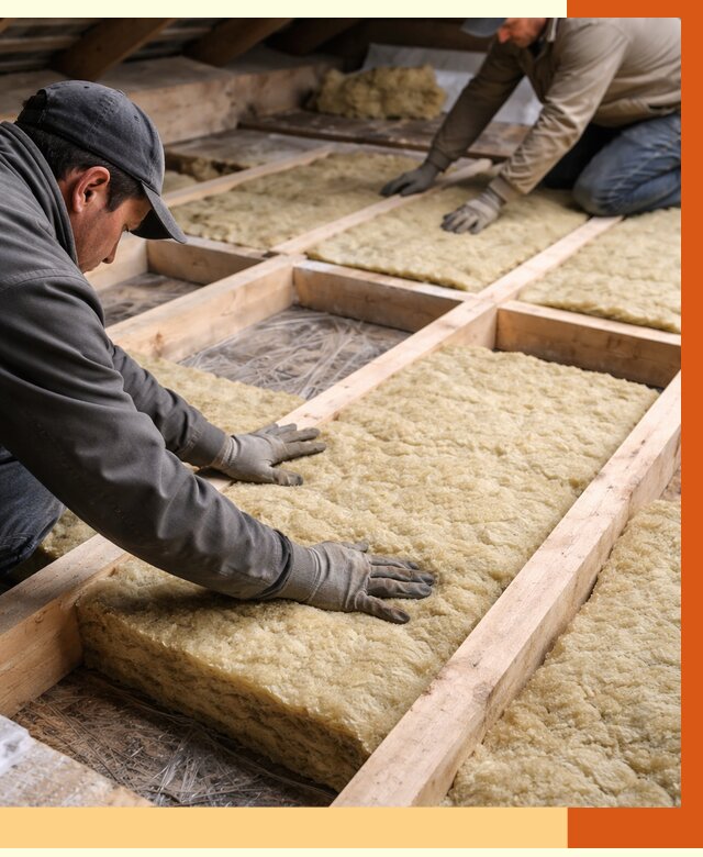 Утепление чердака минватой в Фурманове от 3566 руб/м2 под ключ | ТепломастерФрв