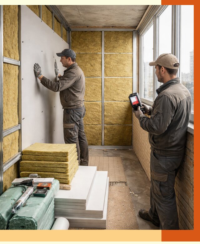 Утепление балкона в Фурманове от 4585 руб. под ключ | ТепломастерФрв