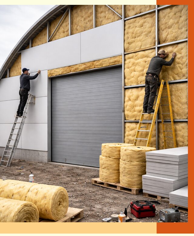 Утепление ангара пенополиуретаном в Фурманове от 7335 руб./м² — комплекс от ТепломастерФрв