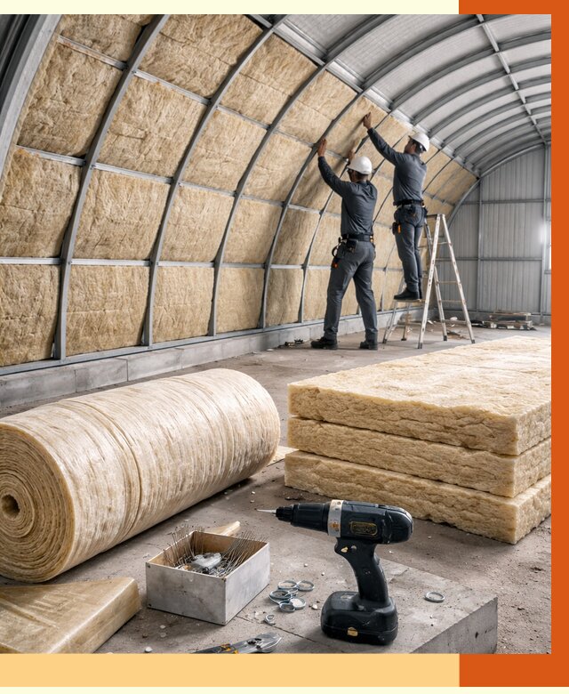 Утепление арочного ангара в Фурманове от 3260 руб./м2 под ключ | ТепломастерФрв