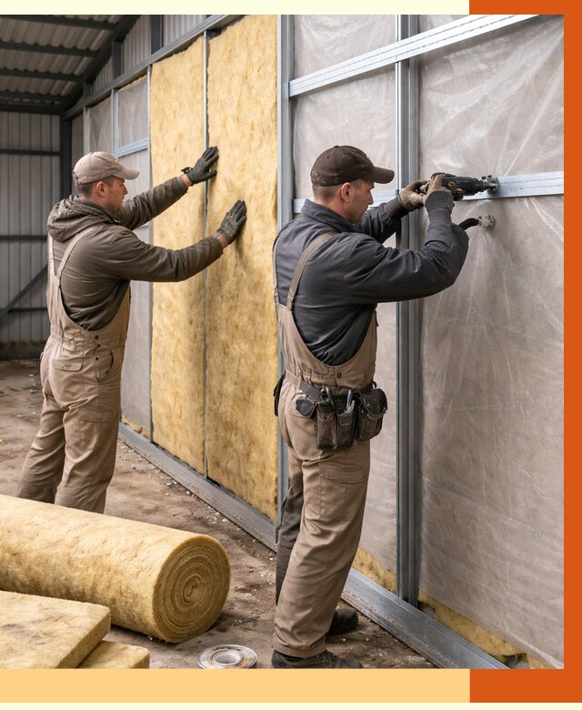 Утепление металлического ангара в Фурманове от 4839 руб/м2 — услуги под ключ | ТепломастерФрв