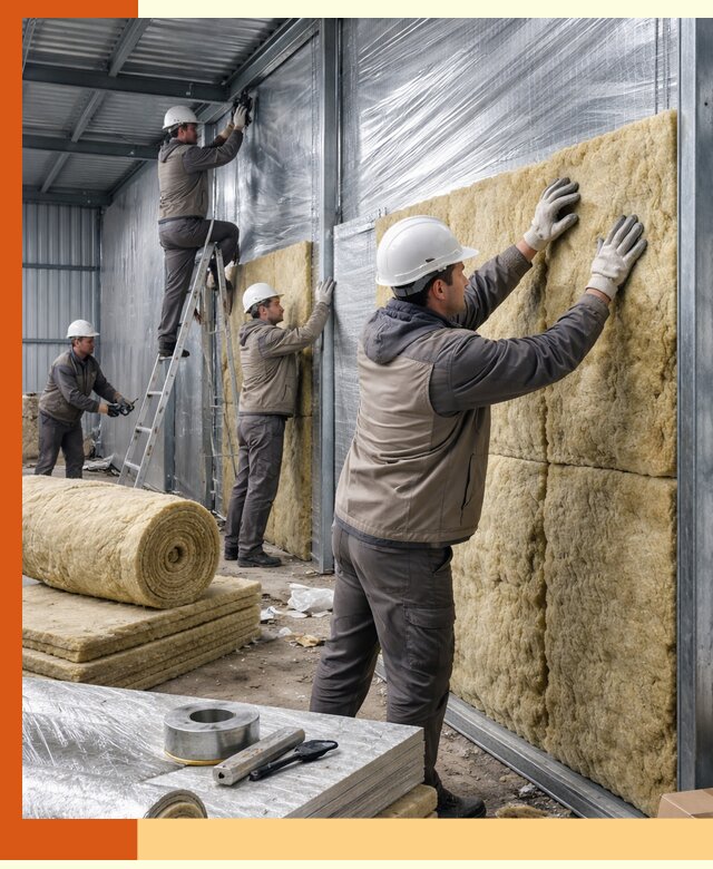 Утепление металлического склада в Фурманове: теплоизоляция и герметизация