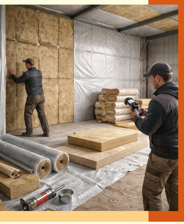 Утепление теплого склада в Фурманове под ключ от 11716 руб/м² | ТепломастерФрв