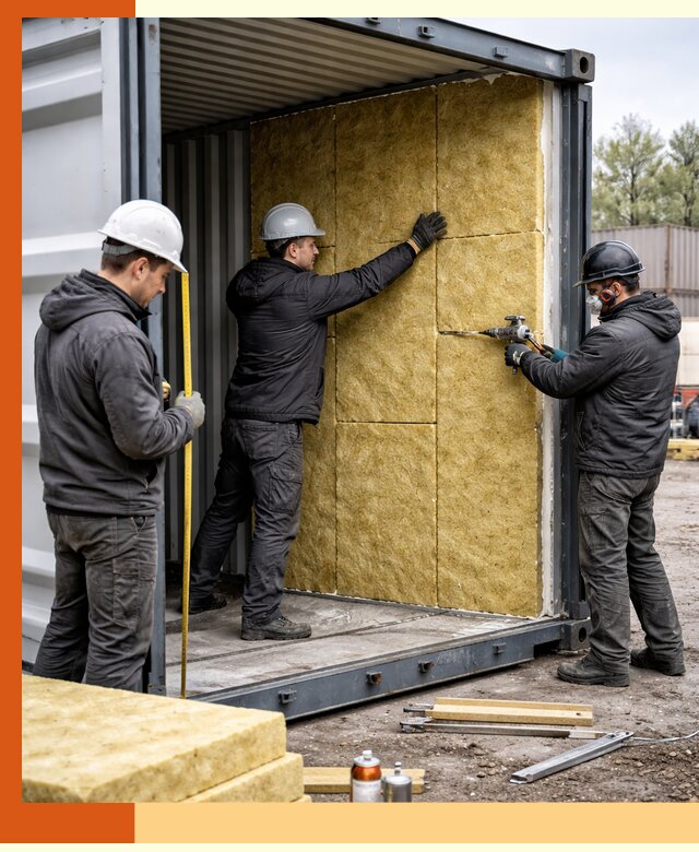 Утепление морского контейнера в Фурманове: надежная теплоизоляция и защита