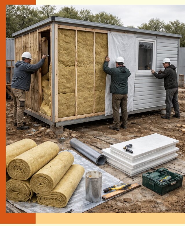 Утепление строительной бытовки под ключ в Фурманове для любых условий
