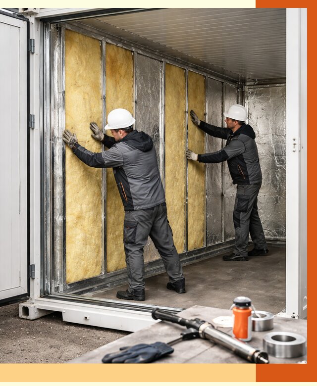 Утепление рефрижераторного контейнера в Фурманове от 45846 руб./м² | ТепломастерФрв