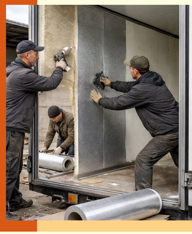 Утепление холодильного кузова в Фурманове — монтаж и теплоизоляция