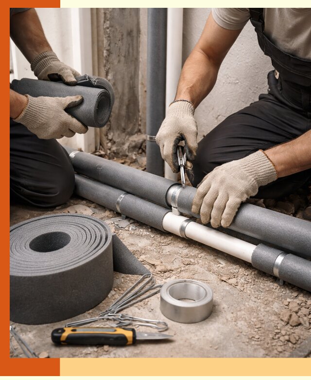 Утепление труб водоснабжения в Фурманове — монтаж и защита сети