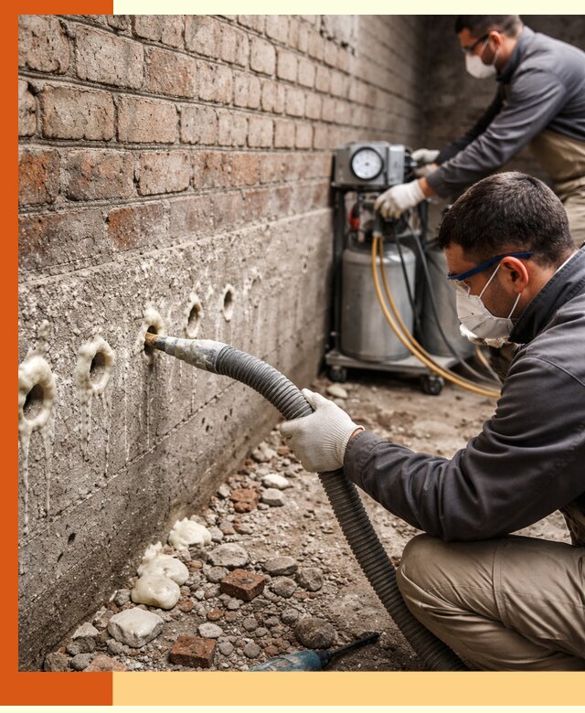 Заполнение колодцевой кладки ППУ в Фурманове быстро и герметично