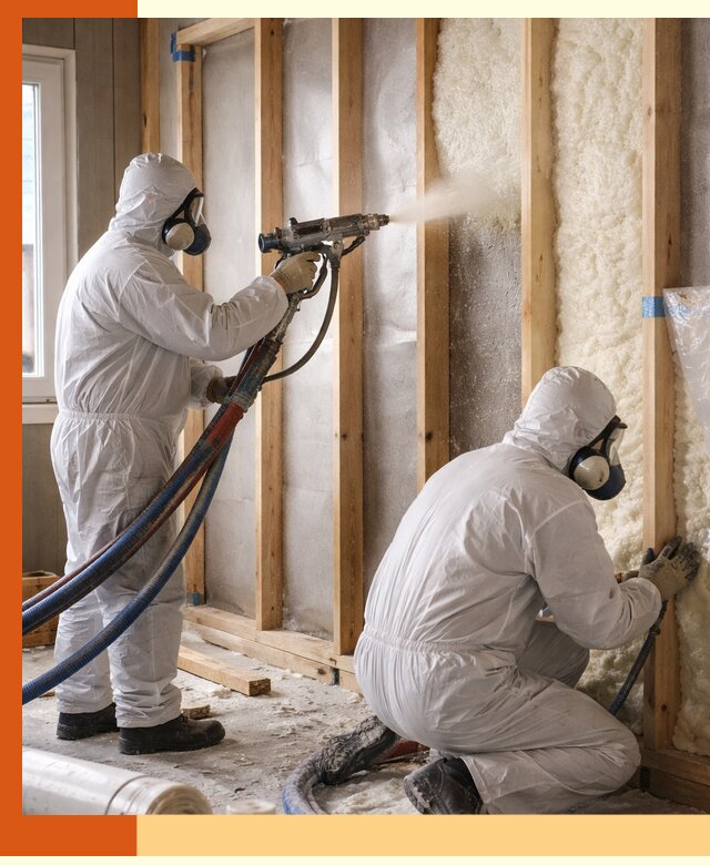 Утепление каркасной стены ППУ в Фурманове для домов и коттеджей