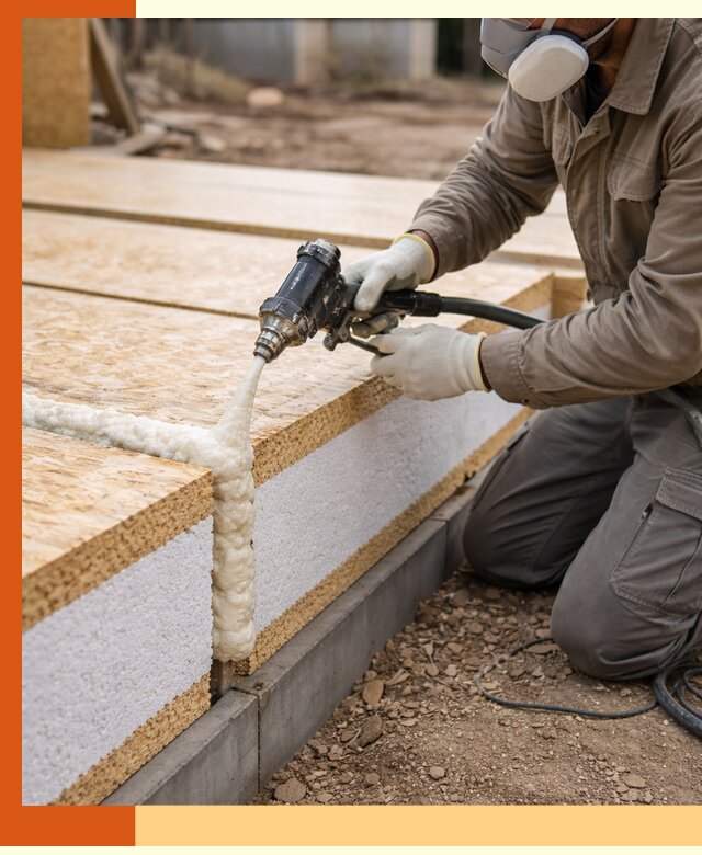 Утепление СИП-панелей пенополиуретаном (ППУ) в Фурманове