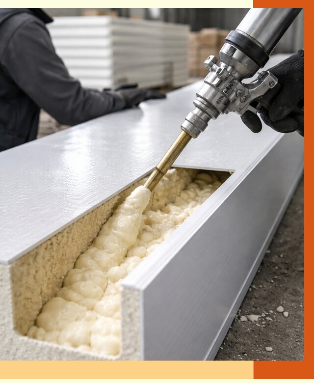 Заполнение пустот холодильных панелей в Фурманове от 7641 руб. | ТепломастерФрв