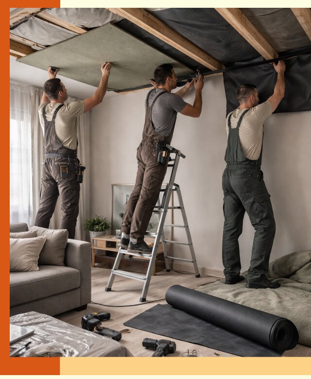 Шумоизоляция потолка в Фурманове — профессиональное устранение шумов