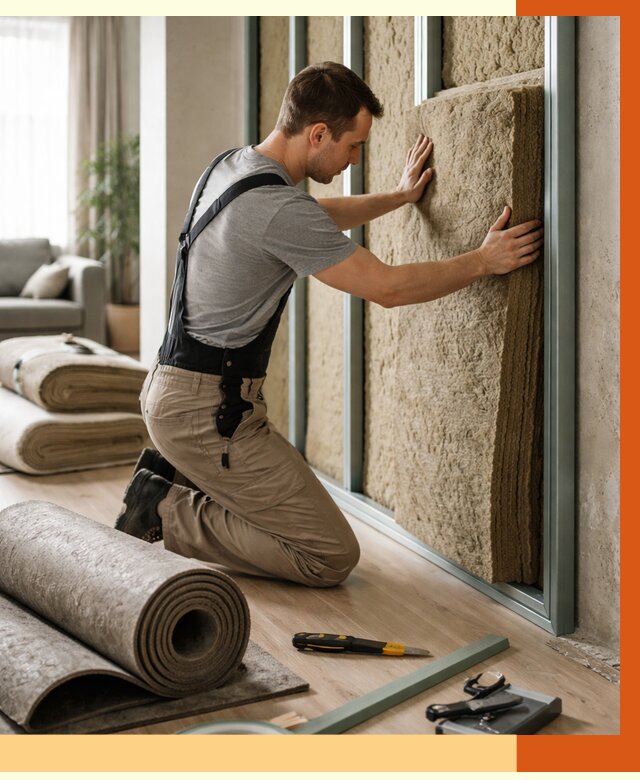 Шумоизоляция перегородок в Фурманове от 1681 руб. за м2 — ТепломастерФрв