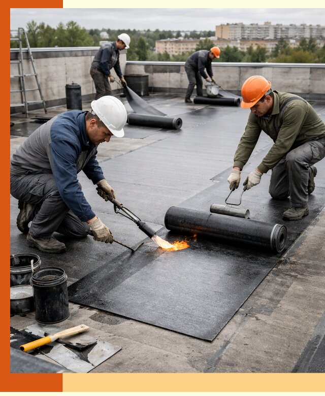 Профессиональная гидроизоляция плоской кровли в Фурманове