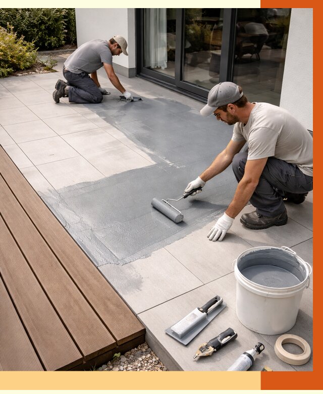 Гидроизоляция террасы в Фурманове под ключ от 7641 руб./м² | ТепломастерФрв