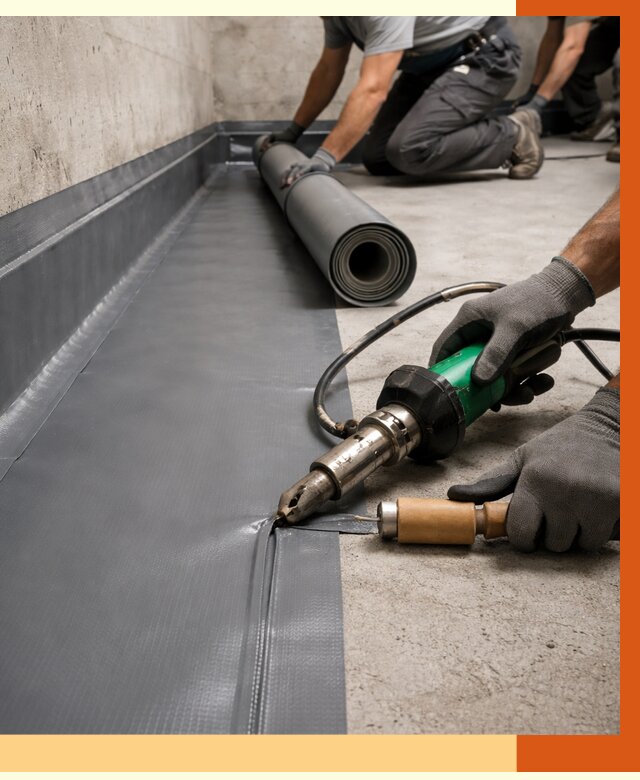 Монтаж гидроизоляционной мембраны в Фурманове от 1014 руб/м2 | ТепломастерФрв