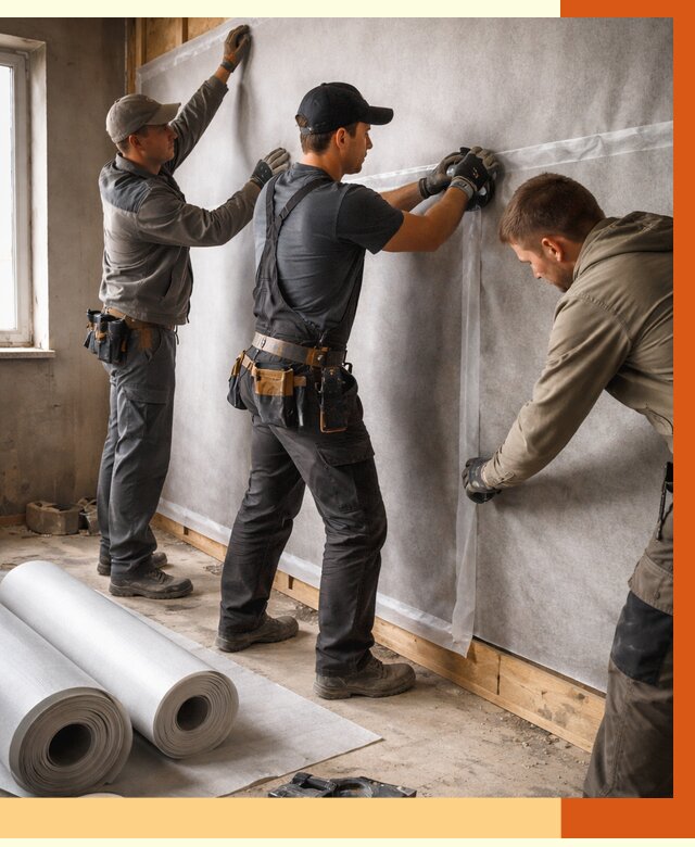 Монтаж ветроизоляции в Фурманове от 4585 руб./м2 — профессионально | ТепломастерФрв