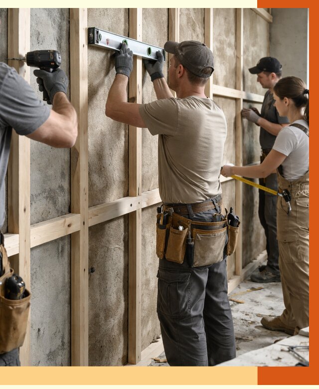 Монтаж обрешетки под утепление в Фурманове от 1172 руб/м² | Заказать у ТепломастерФрв