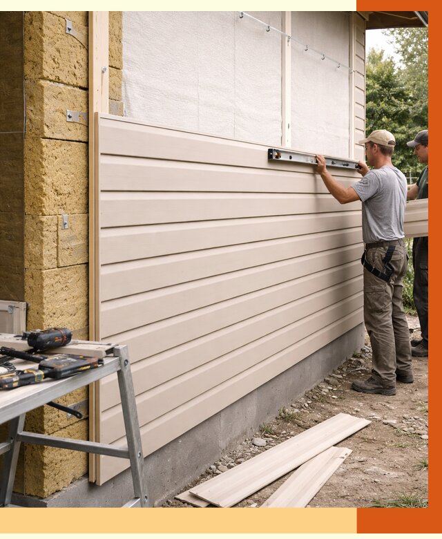 Монтаж сайдинга после утепления в Фурманове от 1885 руб. — обшивка и облицовка | ТепломастерФрв