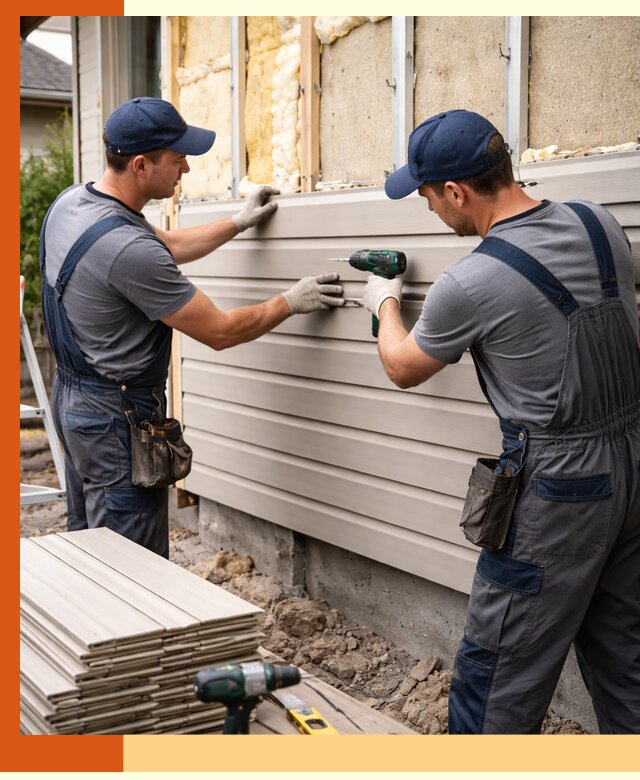 Монтаж сайдинга после утепления в Фурманове качественно и надежно